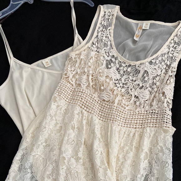 Victorian Bobbin Lace chiffon peplum blouse with matching cami undergarment - Picture 3 of 15